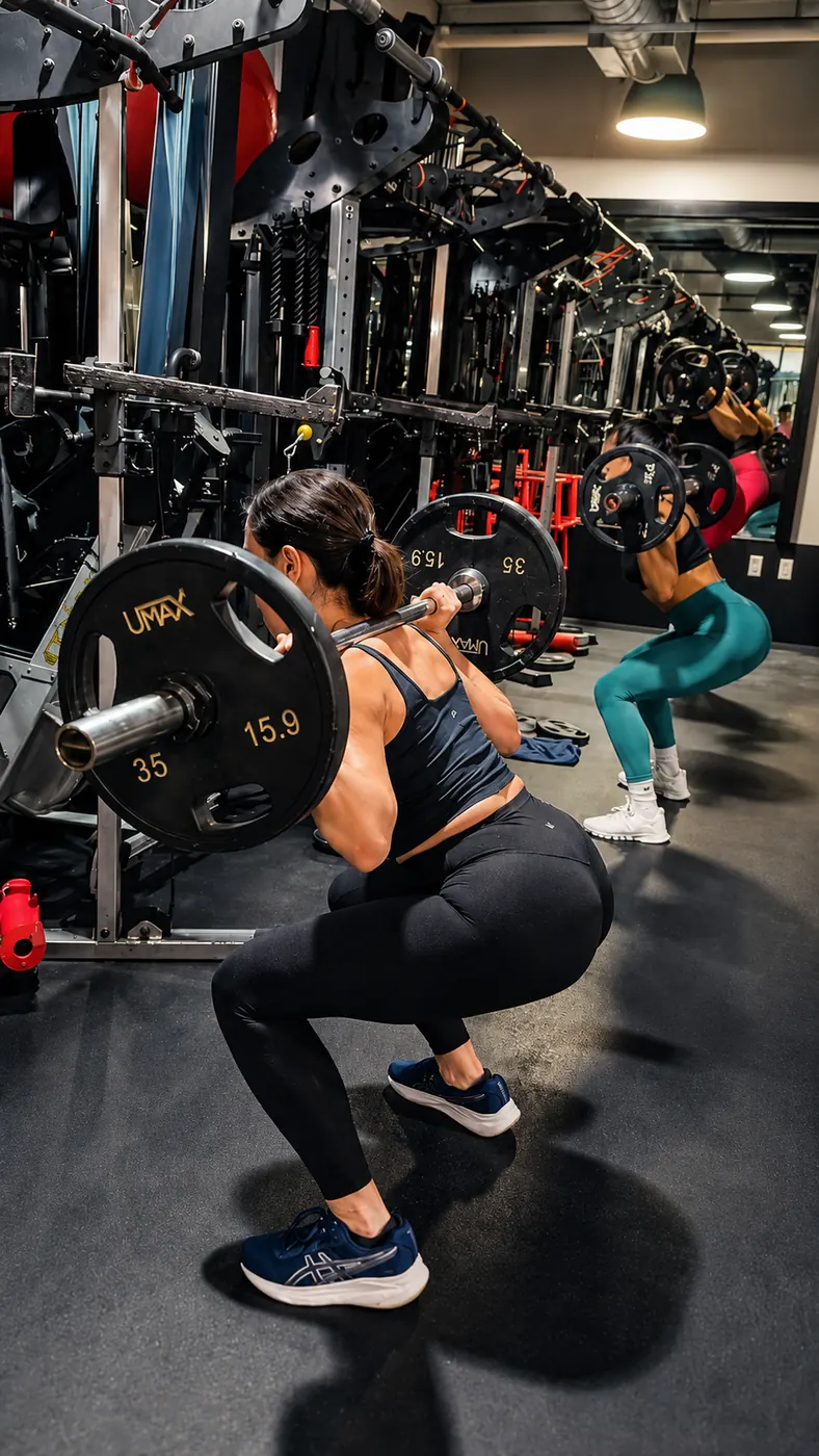 HIIT56 member training with strength equipment